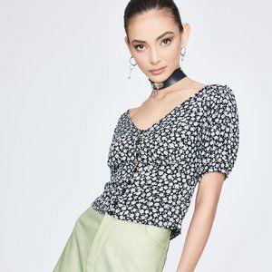 Motel button down crop top!